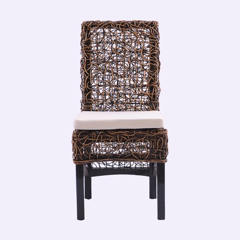 Silla Rattan Natural Nido de Pájaros-1