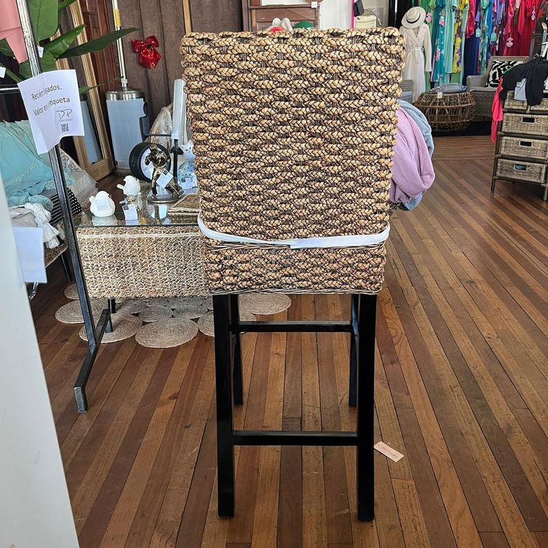 Silla Taburete de Bar Rattan Natural Larisa-5