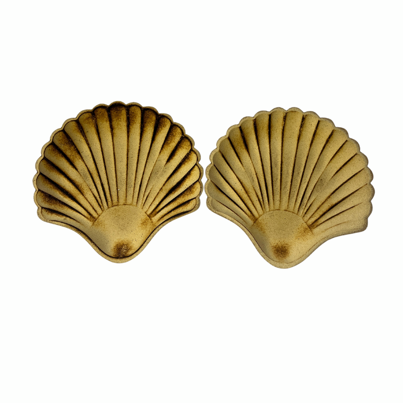 Set Adorno 2 Conchas Madera Beige 22 5