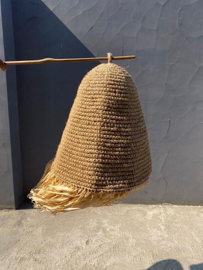 Lampara Pantalla en Rattan Natural-0