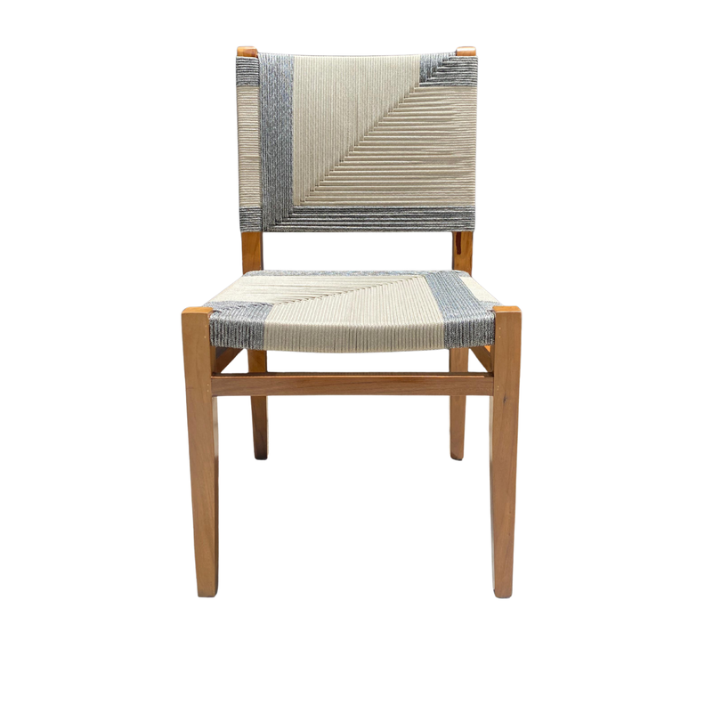 Silla Jovisna Madera Teca y Cuerda Nautica Beige 95 CM