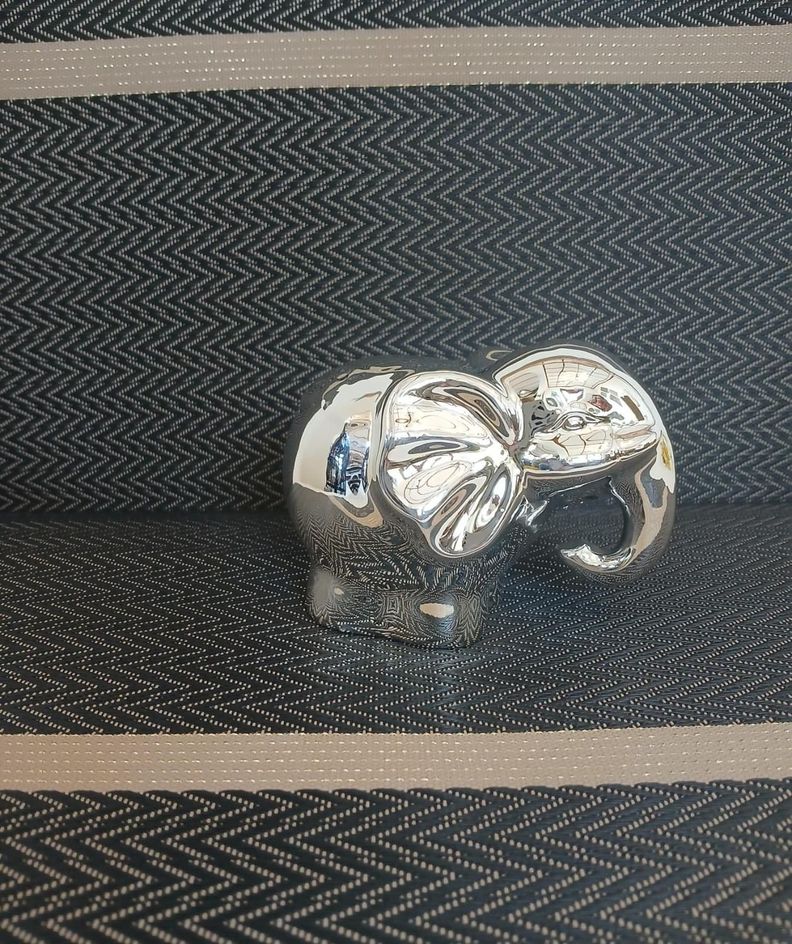 Adorno Para Mesa elefante plateado-0