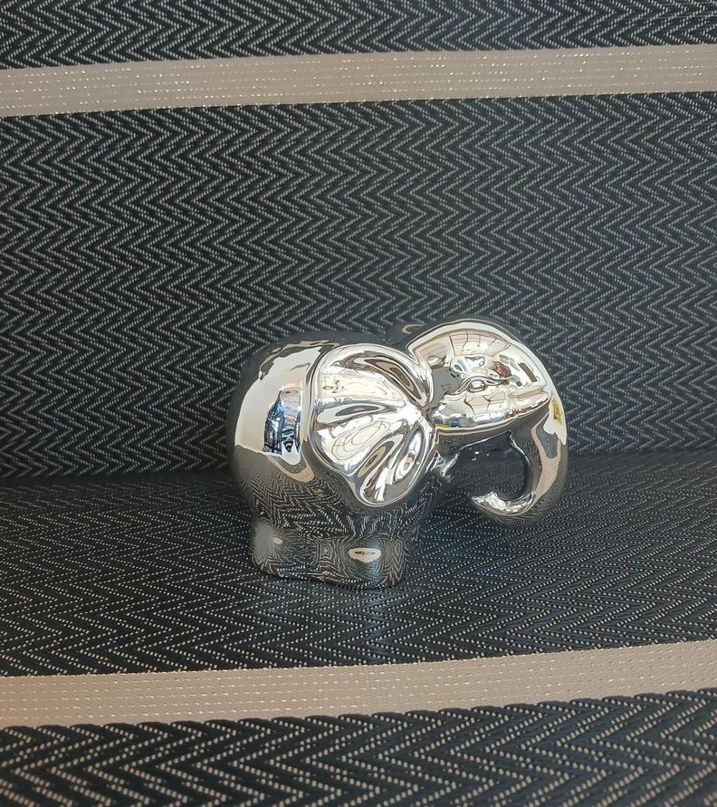 Adorno Para Mesa elefante plateado-1