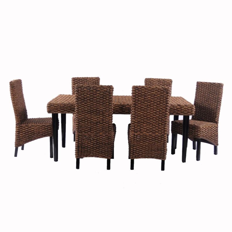 Comedor 6 Sillas en Rattan Natural-0