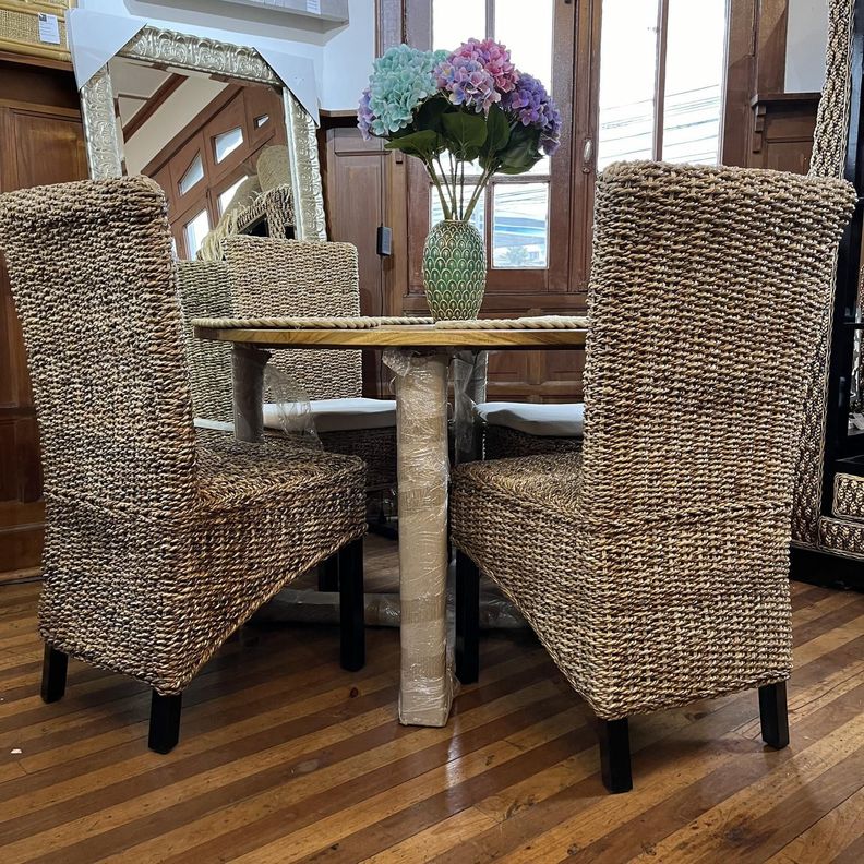 Silla de comedor en Rattan Natural-4