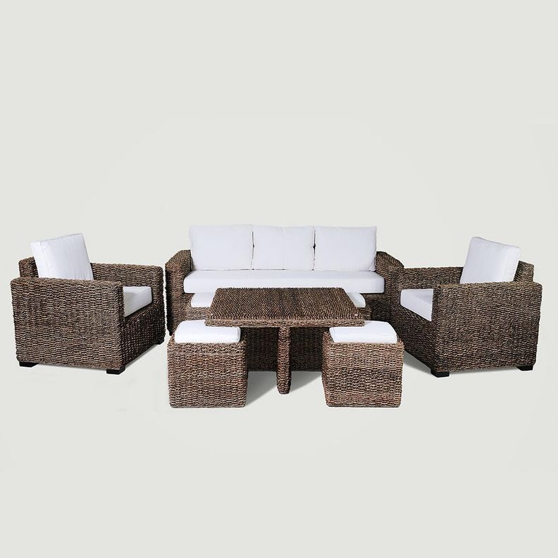 Juego de Terraza Kuta Rattan Natural. Hoja de Plátano.-0