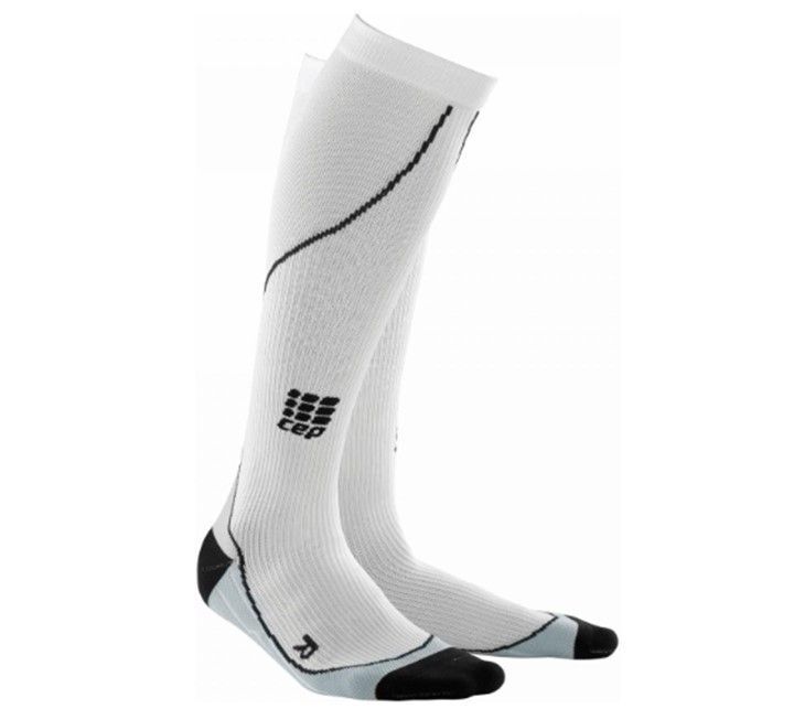 Calcetin de compresion atletico de mujer-Talla II-Blunding Blanco 2