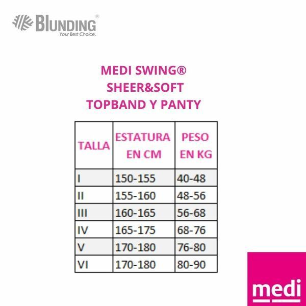Panty de compresión mujer Swing Sheer&soft 140 den-Color Negro-Talla 3-Medi-1