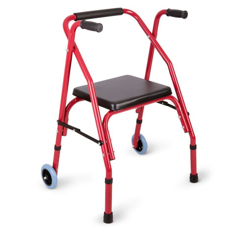 Andador 2 ruedas con asiento-Blunding Rojo