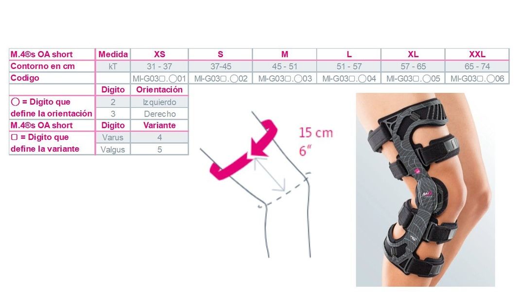 Rodillera M4S Short Derecha Talla L-Medi-1