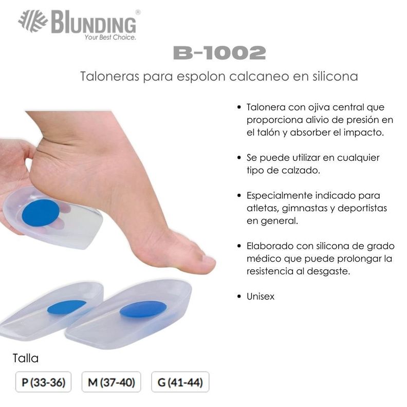 Taloneras Para Espolon Calcaneo En Silicona Talla L-Blunding-1