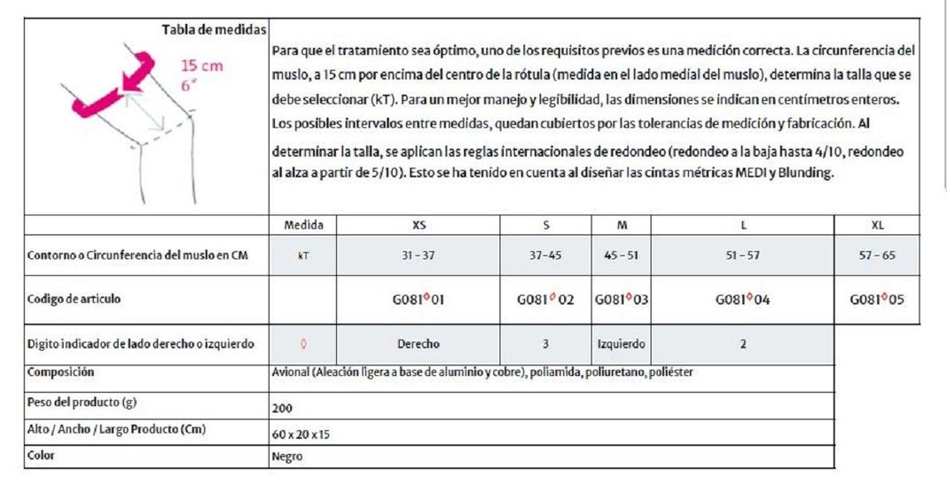 Rodillera M.4S Pcl Dynamic Izquierda Talla M-Medi-2