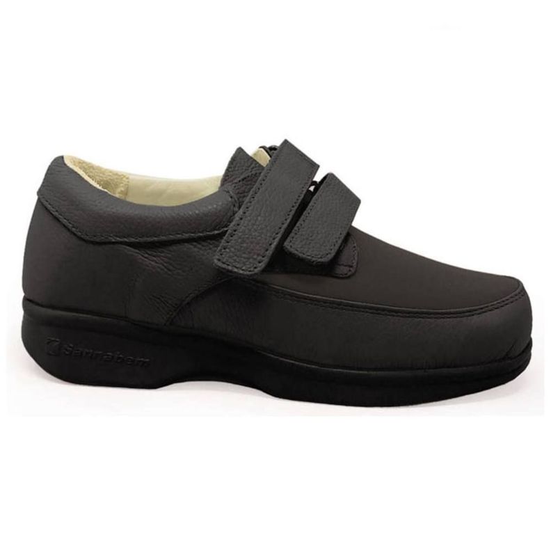 Zapato para diabetico con cierre velcro-Negro-Talla 46