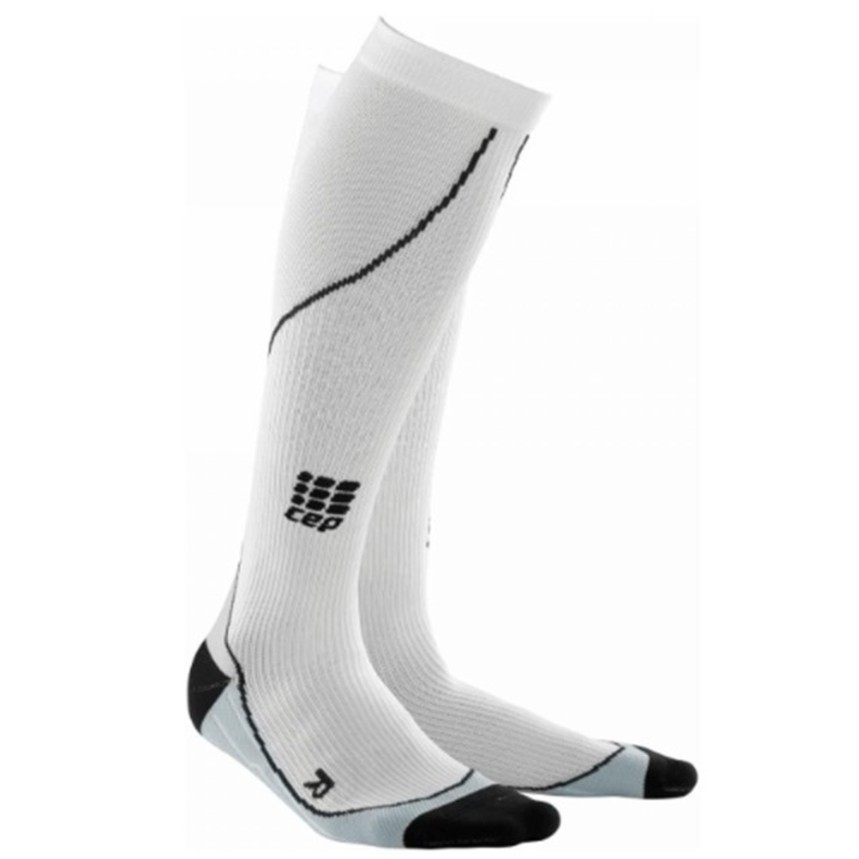 Calcetin de compresion atletico de mujer-Talla III-Blunding Blanco