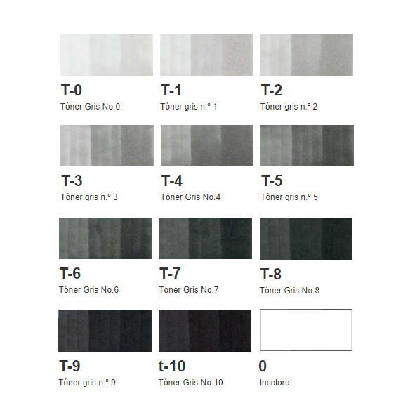 Marker 12 Color Set Tg - Toner Gray-1