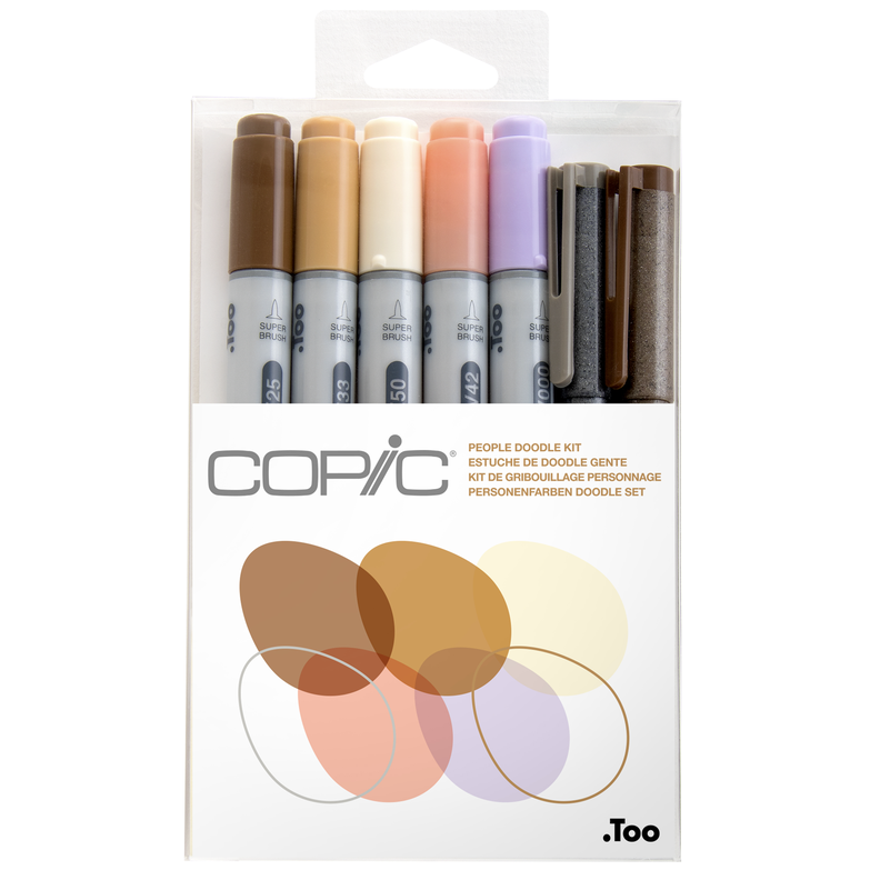 COPIC Ciao Doodle Kit: People (7 Lápices)-0