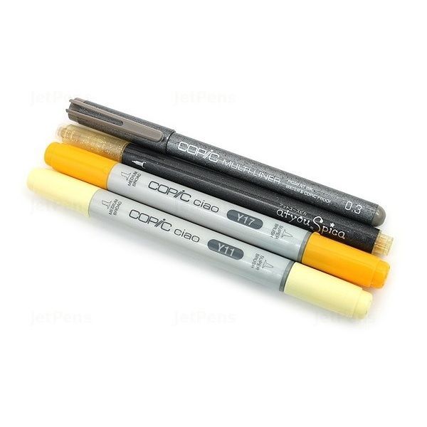 COPIC Ciao Doodle Packs: Yellow (4 Lápices)-2