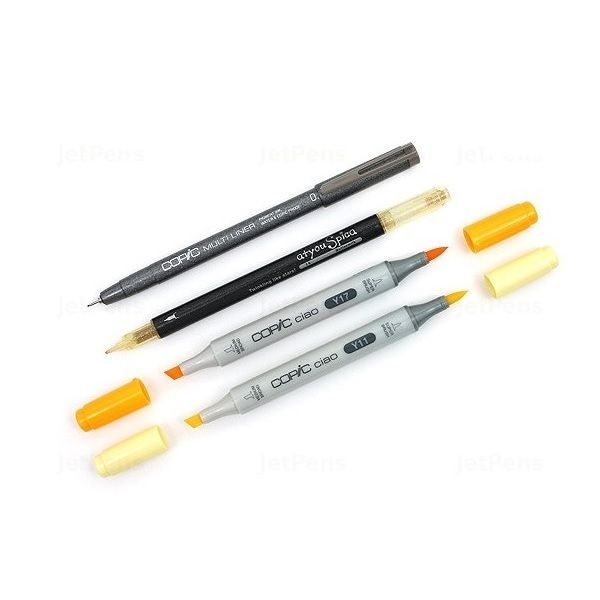 COPIC Ciao Doodle Packs: Yellow (4 Lápices)-3
