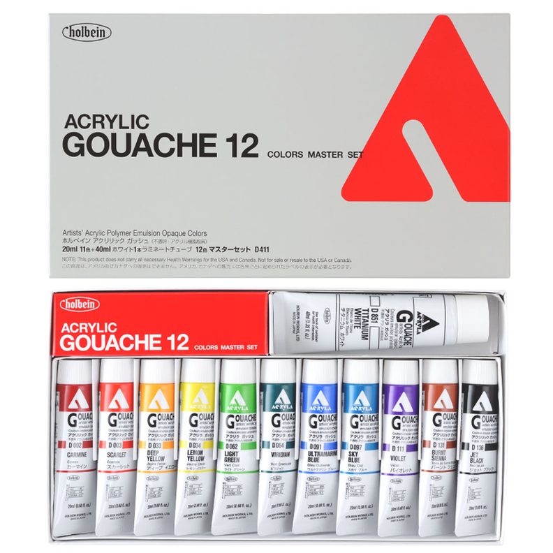 Acryla Gouache 12 un. D411 Master Set-0