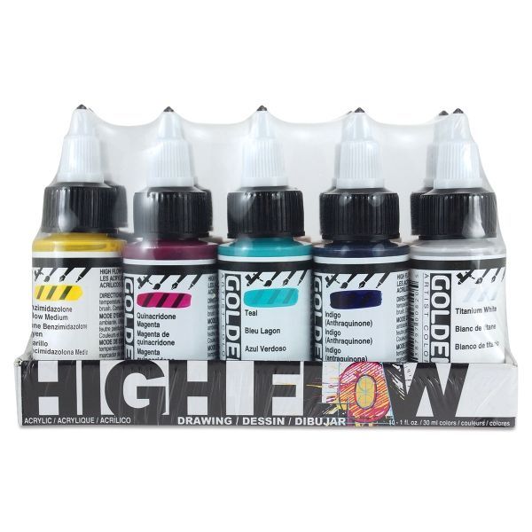 Set pintura acrilica High Flow Drawing 10 unid. 1 onza-0