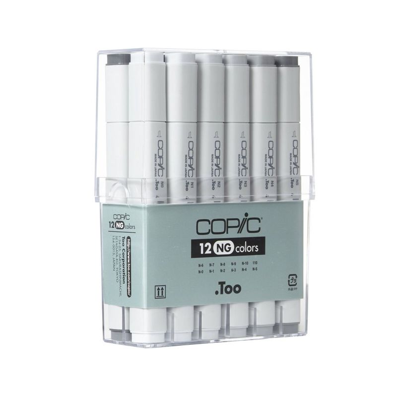 Marker 12 Color Set Ng - Neutral Gray-0
