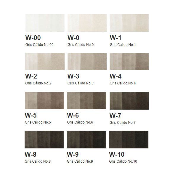 Marker 12 Color Set Wg - Warm Gray-1