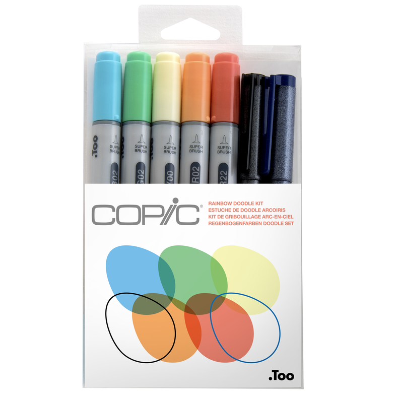 COPIC Ciao Doodle Kit: Rainbow (7 Lápices)-0