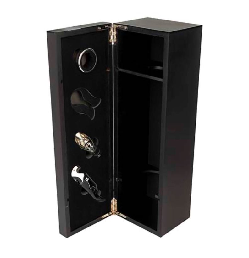 Kit  Guarda Vinos con Descorchador y Accesorios -2