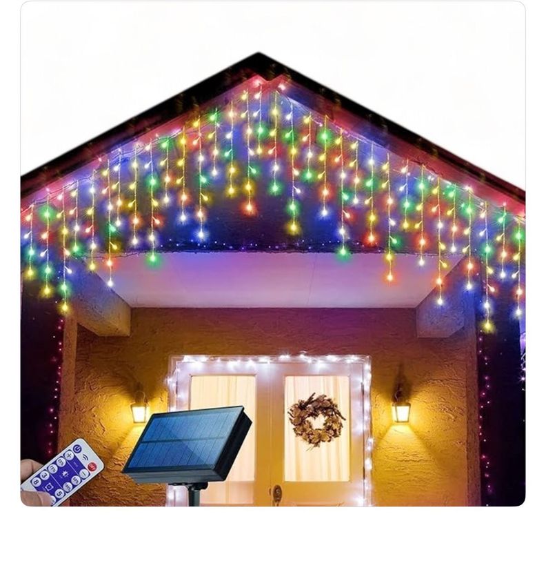 Cascada Solar 100 LED 3mts MULTICOLOR-1