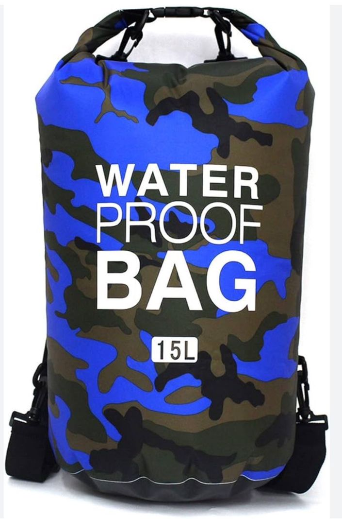 BOLSO RESISTENTE AL AGUA 15 LITROS AZUL-0