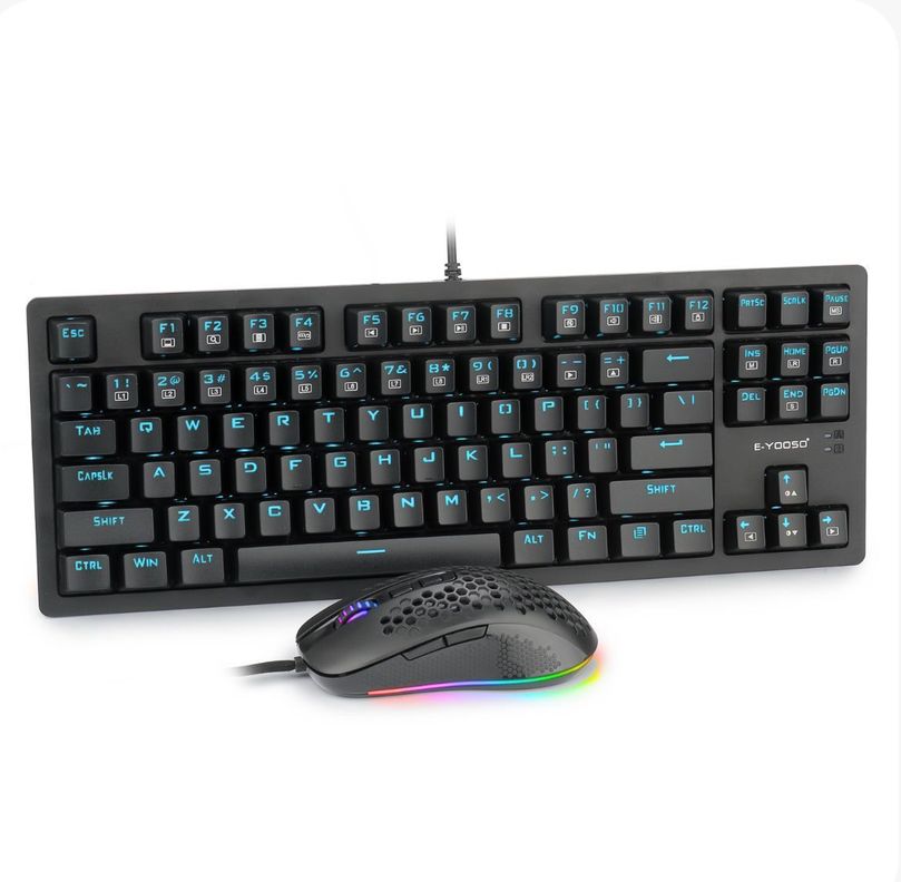 Teclado Mecánico Gamer E-Yooso Z737 Black Rgb-0