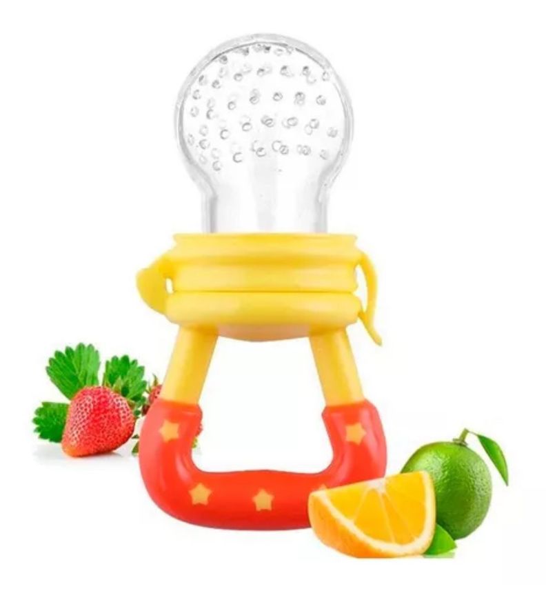 Chupete Silicona Bebe Para Comer Frutas Verduras AMARILLO-0