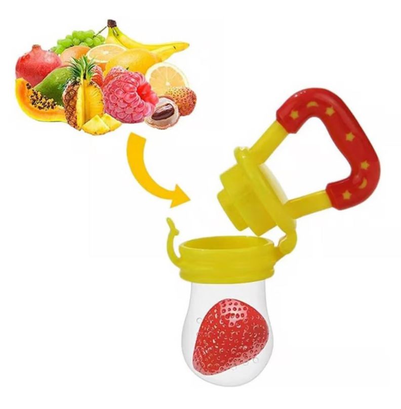 Chupete Silicona Bebe Para Comer Frutas Verduras AMARILLO-1