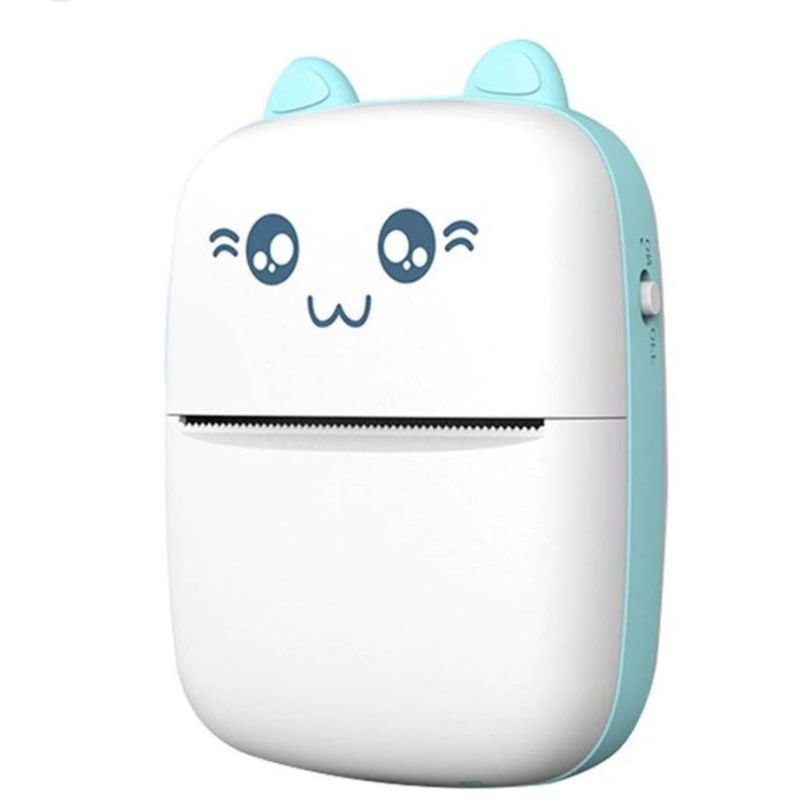 Mini impresora térmica de bolsillo celeste-0