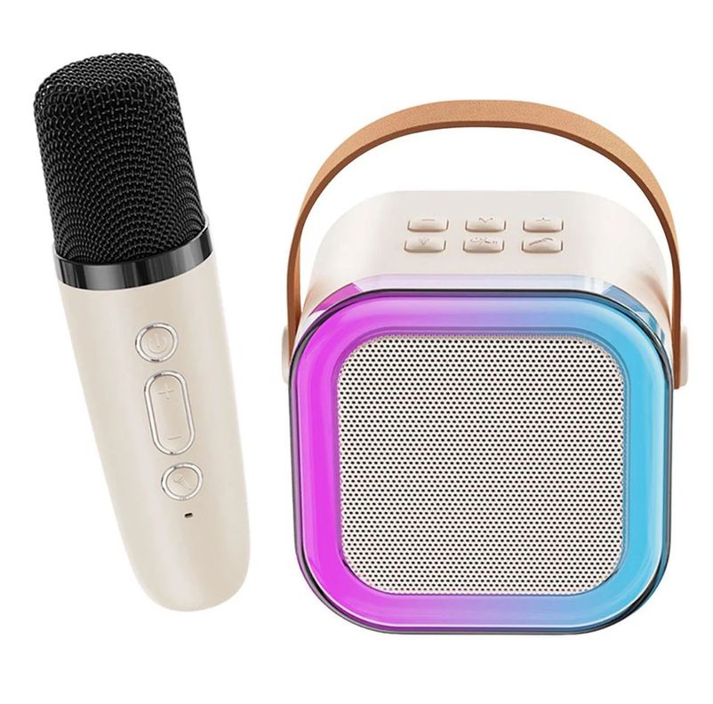 PARLANTE KARAOKE CON MICROFONO PORTATIL-0