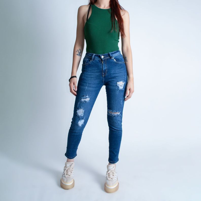 Jean Mujer Skinny Tiro Alto-1