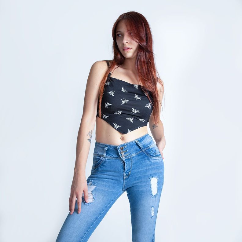 Jean Mujer Push-Up Pretina Ancha-2
