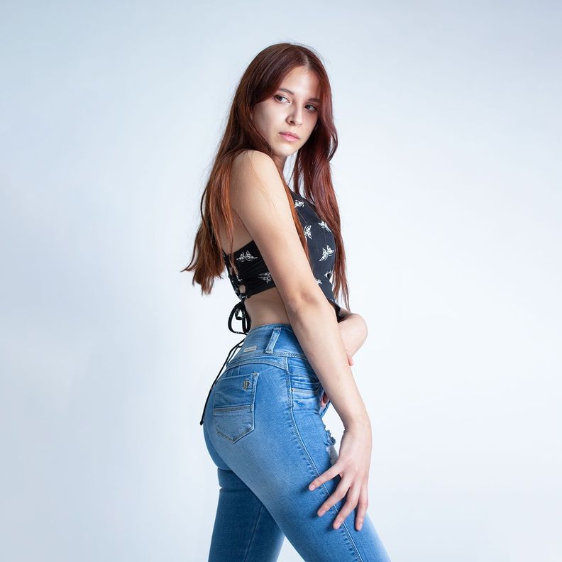 Jean Mujer Push-Up Pretina Ancha-0