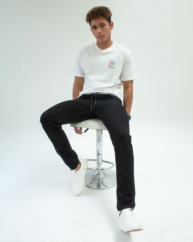Jean Jogger Negro Elasticado-0