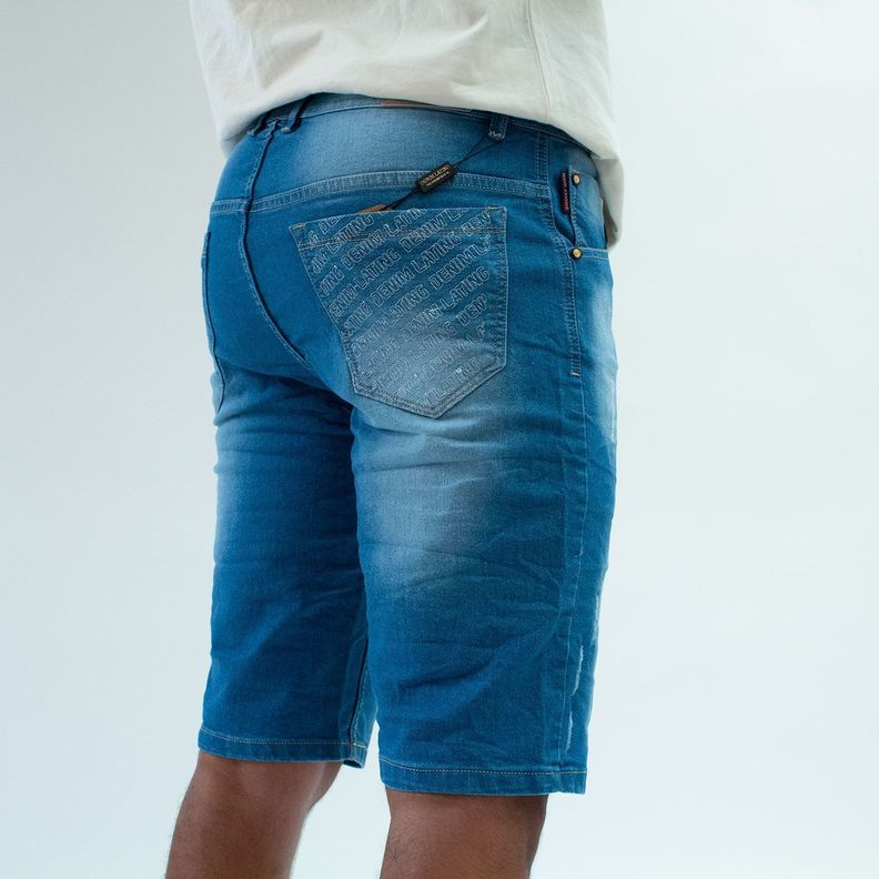Bermuda Denim Con Elasticidad -1