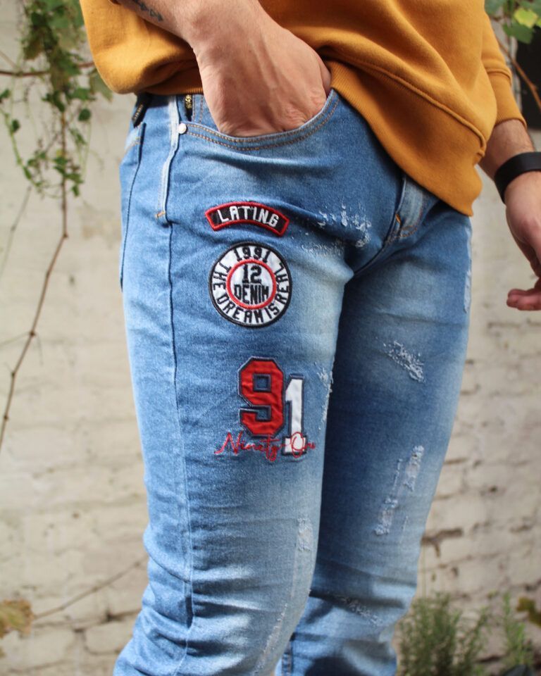 Jean Skinny Parches- bordado para Hombre-1