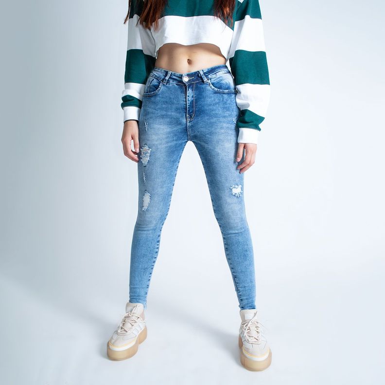 Jean Mujer Skinny Tiro Alto-3