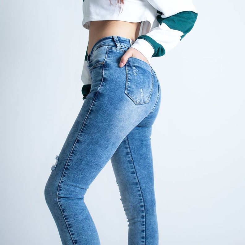 Jean Mujer Skinny Tiro Alto-1