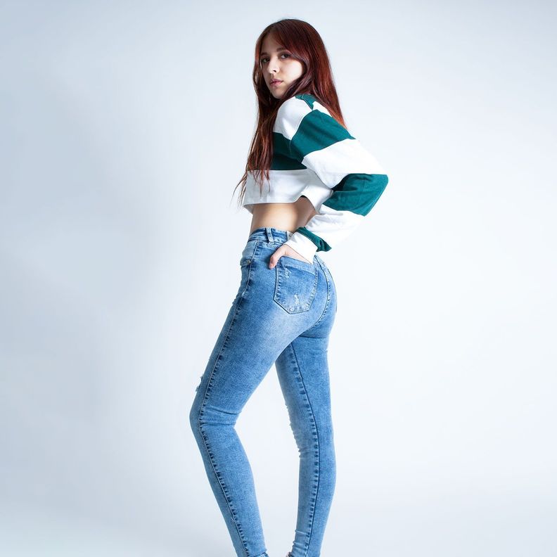 Jean Mujer Skinny Tiro Alto-4