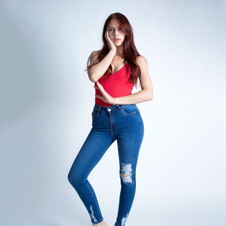 Jean Mujer Push-Up Skinny Tiro Alto-2