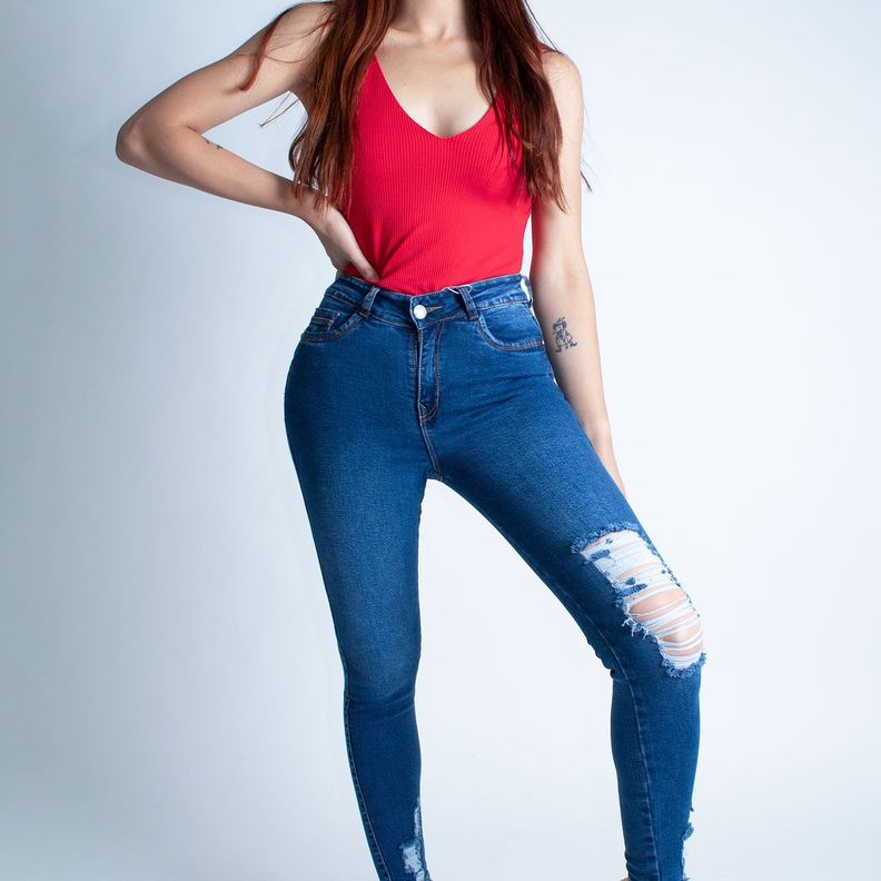 Jean Mujer Push-Up Skinny Tiro Alto-0