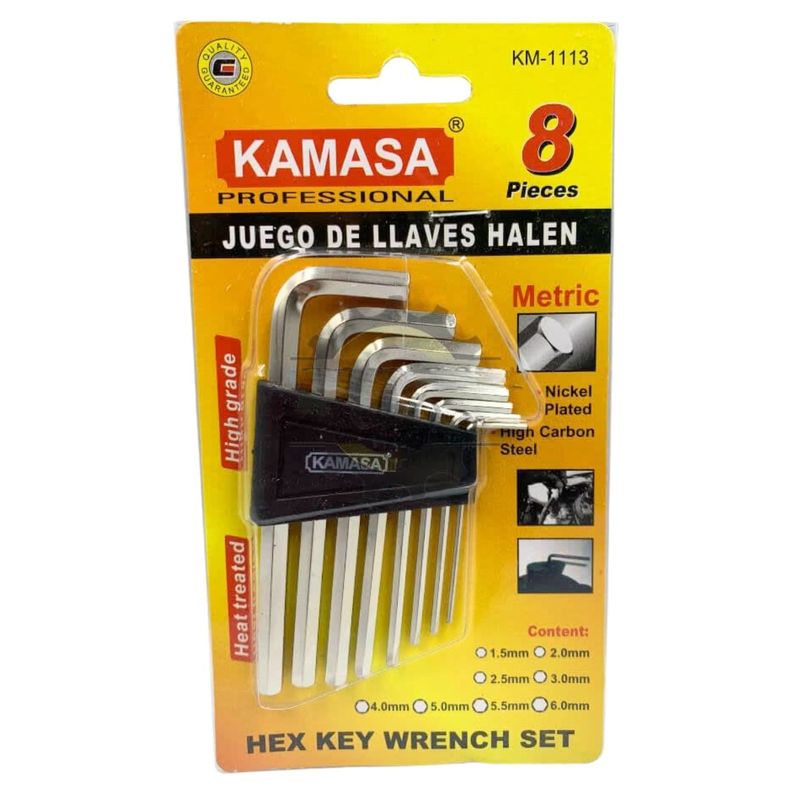 Set Llave Allen 8 Pzas Hasta 6mm Acero Herramientas Ferreteria-0