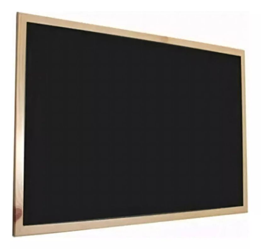 Pizarra Fondo Negro 60X90cm Con Marco De Madera-0