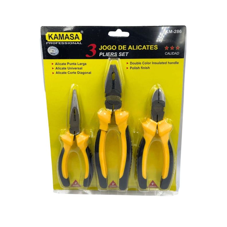 Set 3 Alicates Multifuncion Corte Fino Pack Ferreteria-0