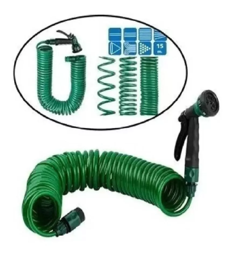 Manguera Espiral Expandible Hogar Casa Jardin 15 Mts-5